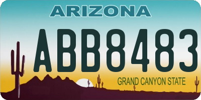 AZ license plate ABB8483