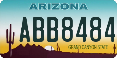 AZ license plate ABB8484