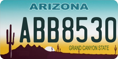 AZ license plate ABB8530