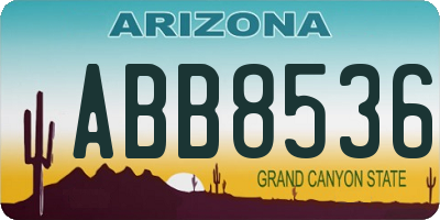 AZ license plate ABB8536