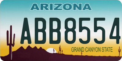 AZ license plate ABB8554