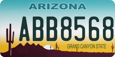 AZ license plate ABB8568