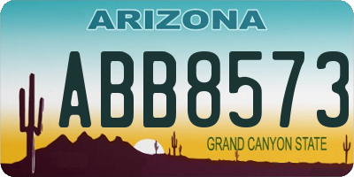 AZ license plate ABB8573