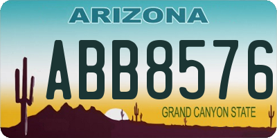 AZ license plate ABB8576