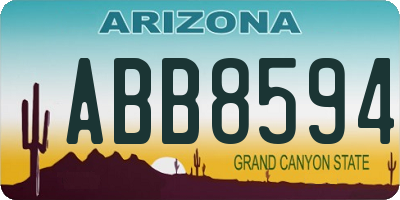 AZ license plate ABB8594