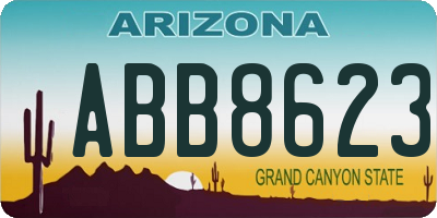 AZ license plate ABB8623