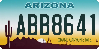 AZ license plate ABB8641