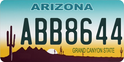 AZ license plate ABB8644