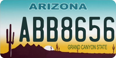 AZ license plate ABB8656