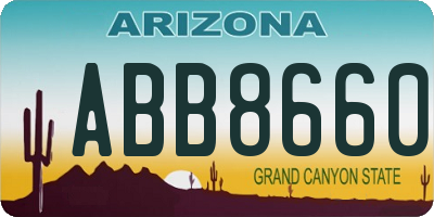 AZ license plate ABB8660