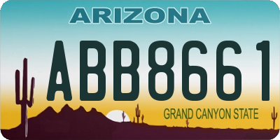 AZ license plate ABB8661