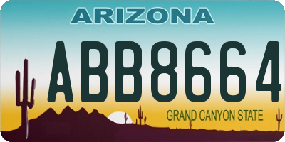AZ license plate ABB8664