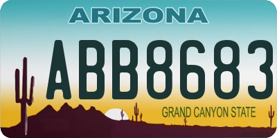 AZ license plate ABB8683