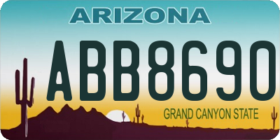 AZ license plate ABB8690