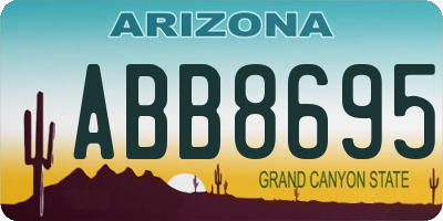 AZ license plate ABB8695