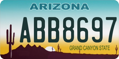 AZ license plate ABB8697