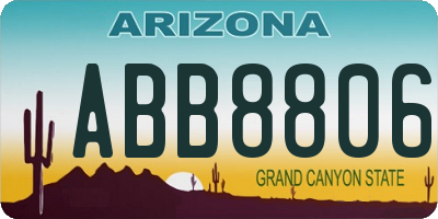 AZ license plate ABB8806