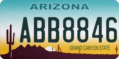 AZ license plate ABB8846