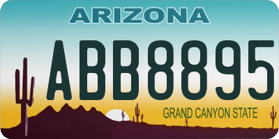 AZ license plate ABB8895