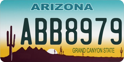 AZ license plate ABB8979