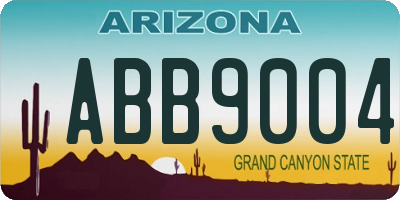 AZ license plate ABB9004