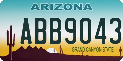 AZ license plate ABB9043