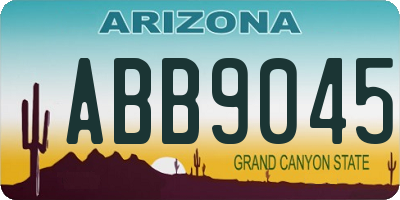 AZ license plate ABB9045