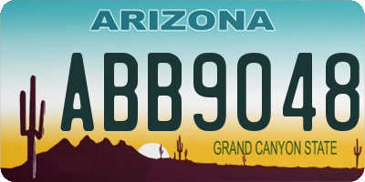 AZ license plate ABB9048