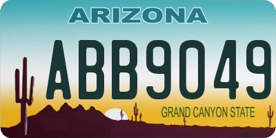 AZ license plate ABB9049