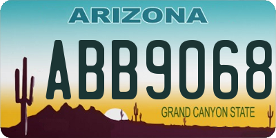 AZ license plate ABB9068
