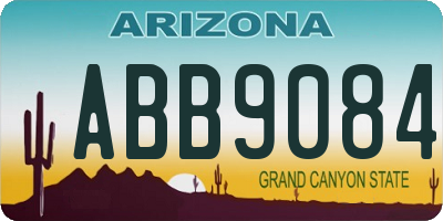 AZ license plate ABB9084