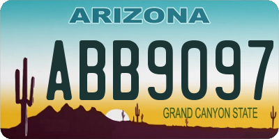 AZ license plate ABB9097
