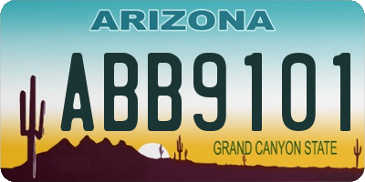 AZ license plate ABB9101