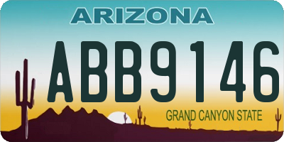 AZ license plate ABB9146