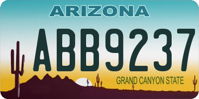 AZ license plate ABB9237
