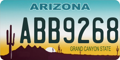 AZ license plate ABB9268