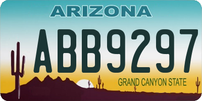 AZ license plate ABB9297