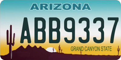 AZ license plate ABB9337