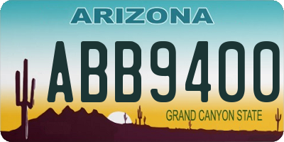 AZ license plate ABB9400