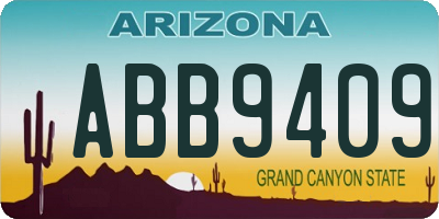 AZ license plate ABB9409