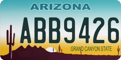 AZ license plate ABB9426