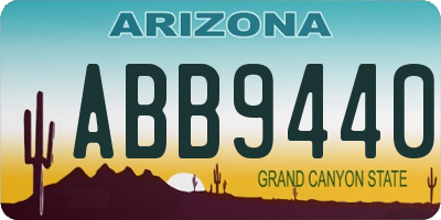 AZ license plate ABB9440