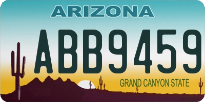 AZ license plate ABB9459