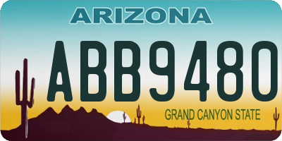AZ license plate ABB9480