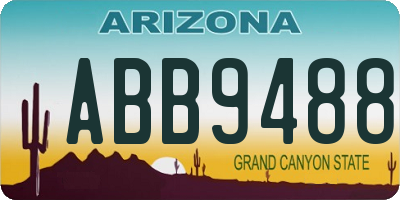 AZ license plate ABB9488