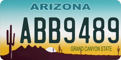 AZ license plate ABB9489