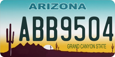AZ license plate ABB9504
