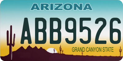 AZ license plate ABB9526