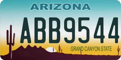 AZ license plate ABB9544