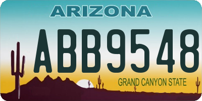 AZ license plate ABB9548